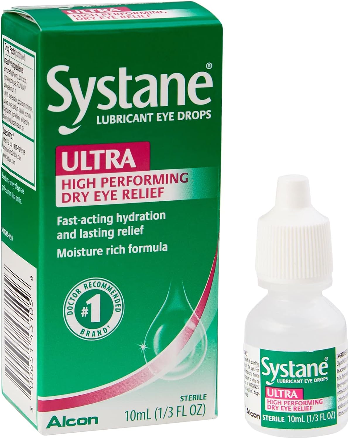 Systane Ultra Eye Lubricant 0.34 oz.Eye Drops, 1 Ct