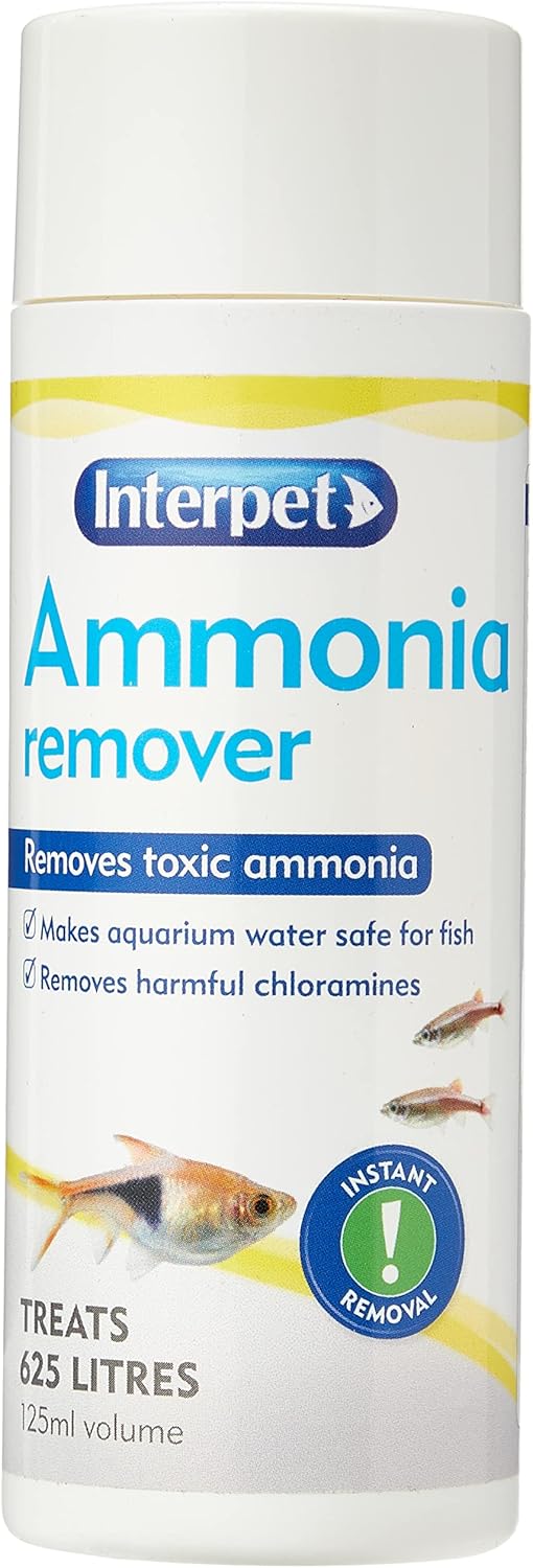Interpet Aquarium Fish Tank Ammonia Remover, Removes Chloramine, 125 ml, Treats 625 Litre of Aquarium Water