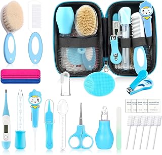 Baby Healthcare and Grooming Kit for Newborn Kids, 24PCS Upgraded Safety Baby Care Kit, Newborn Nursery Health Care Set, Baby Care Products (Green)