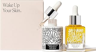 Naked & Thriving Limited Edition Day Set | Protect Antioxidant Day Serum (30 mL) + Prevent Anti-Aging Face Oil (35 mL) with Hyaluronic Acid, Moringa and Rosehip Oil | 65 mL/2.18 fl oz (Set of 2)
