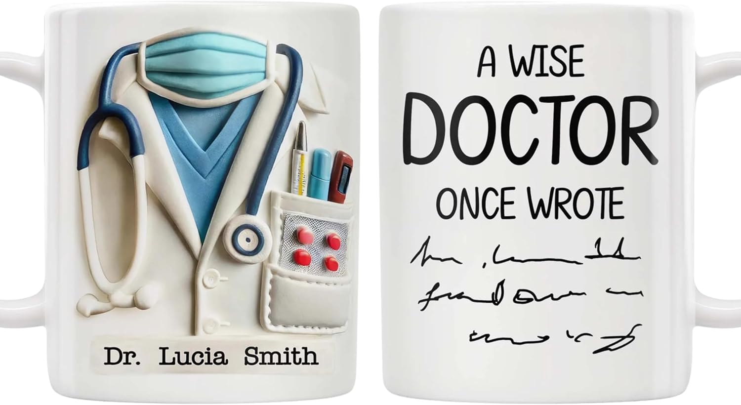 A Wise Doctor Once Wrote Coffee Mug, Gift for Doctors And Medical Students, Medical Student Gifts for Men, Cool Doctor Present, Doctor's Day Presents, Md Graduation Gifts, White Mug 15 Oz