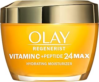 Olay Vitamin C MAX Face Moisturizer, Brightening Cream for Women, Hydrating, Evens Tone, Dark Spot & Hyperpigmentation Reduction, Glowing Skin Care - Niaciniamide, Peptides 1.7 Oz