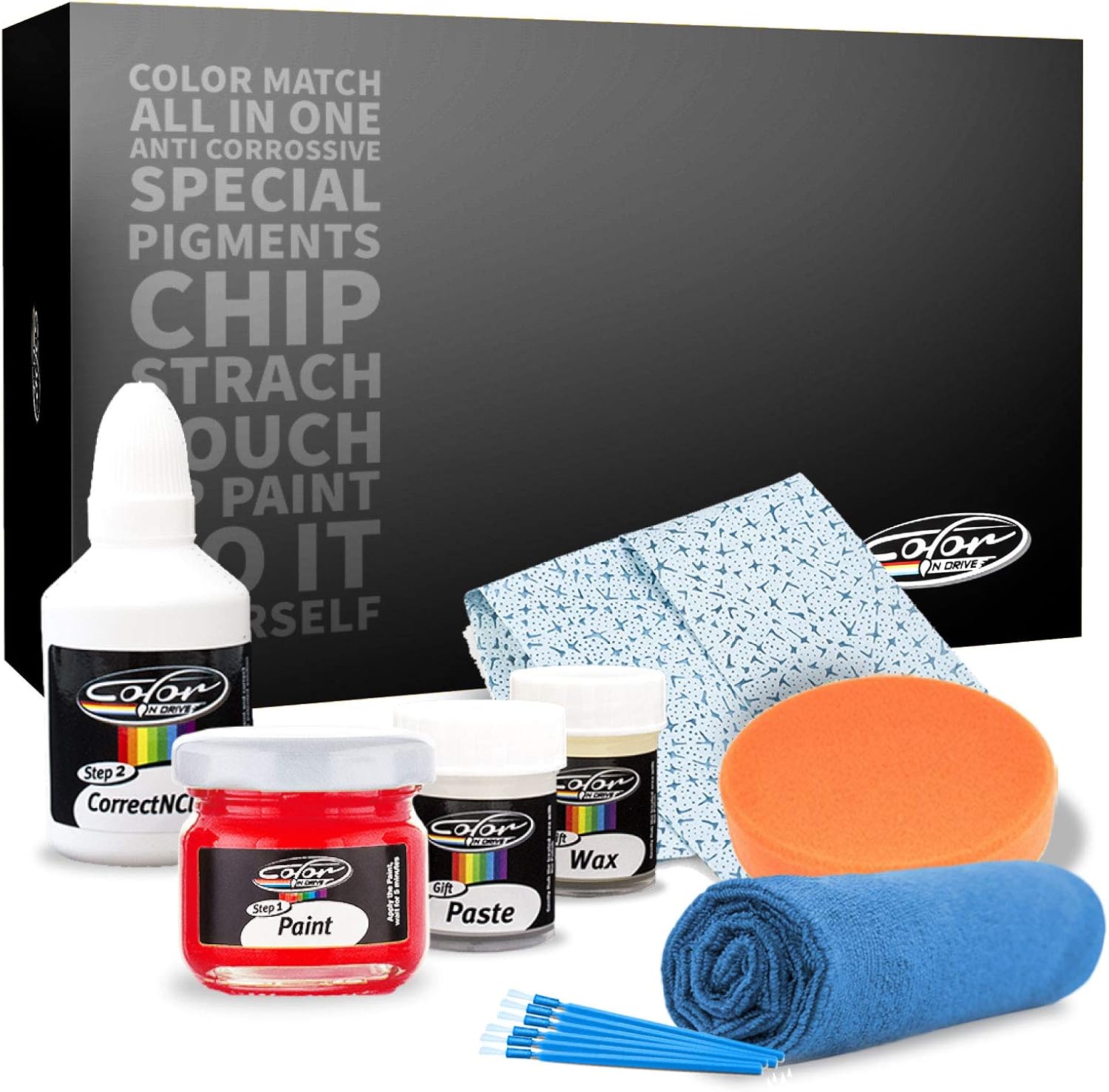 Color N Drive for Renault Automotive Touch Up Paint | KXC - Ultra Silver Met/Stringray Silver Met | Paint Scratch Repair, Exact Match Guarantee - Plus