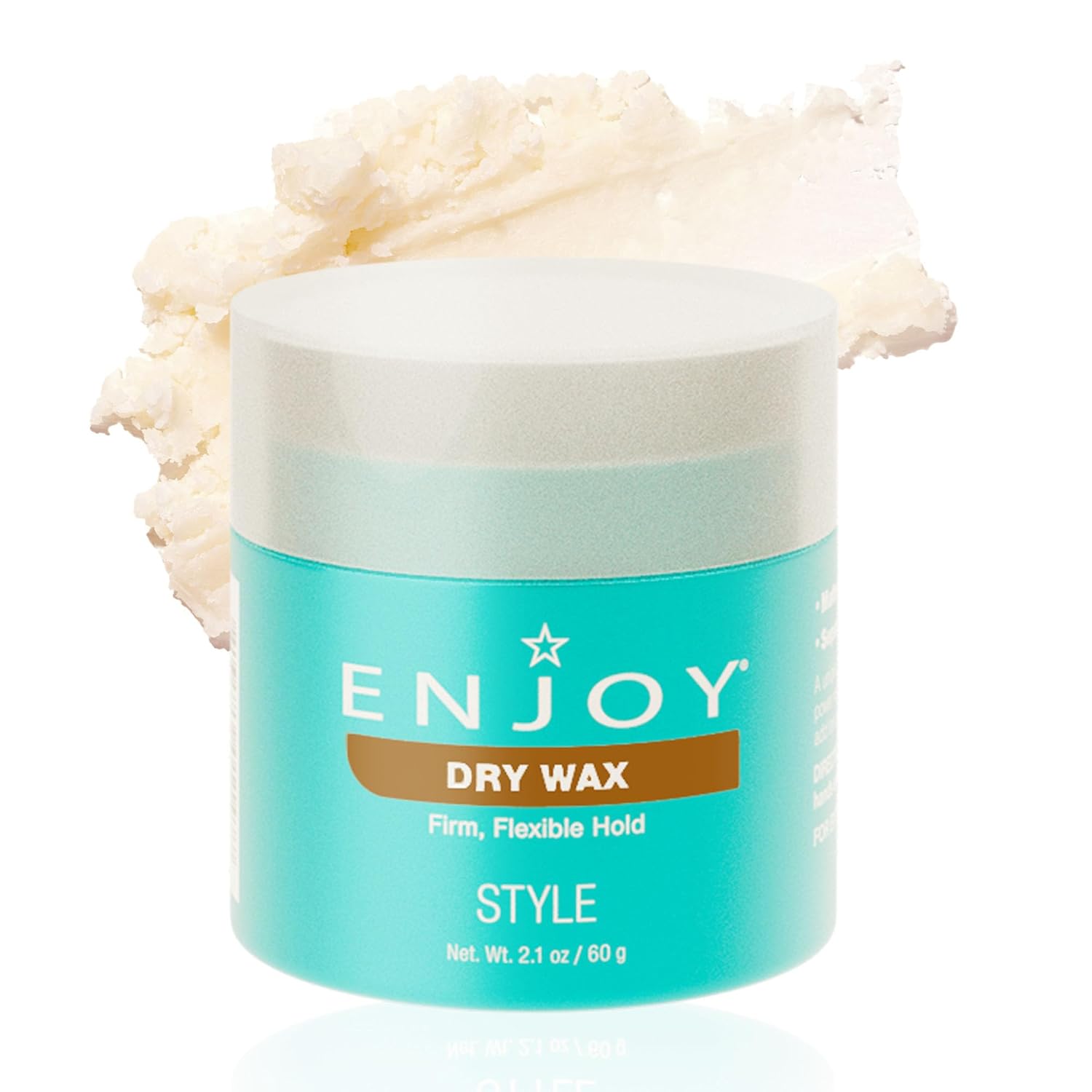 Enjoy Dry Wax - Non Greasy Pliable Texture Hair Wax - Firm Flexible Hold Natural Matte Finish (2.1 Oz)