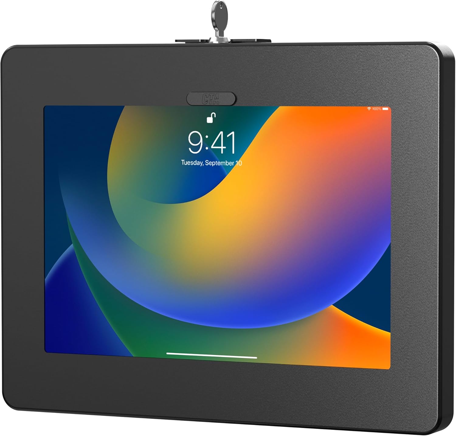 Locking Wall Mount – CTA Paragon Locking Wall Mount Premium Enclosure For iPad 10th Gen 10.9-inch - iPad 7th/8/9 Gen - iPad Air 4 - Galaxy Tab - Lenovo Tab 4 - Zebra Tablets & More - Black (PAD-PARAW)