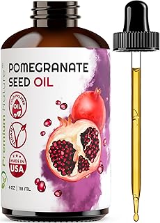 Premium Nature Pomegranate Seed Face Oil. 100% Pure Unrefined Cold Pressed for Essential Oils. Gua Sha Oil. Oil for Hair Skin and Nails 4 oz