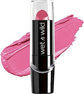 wet n wild Silk Finish Lipstick, Hydrating Rich Buildable Lip Color, Formulated with Vitamins A,E, & Macadamia for Ultimate Hydration, Cruelty-Free & Vegan - Pink Ice