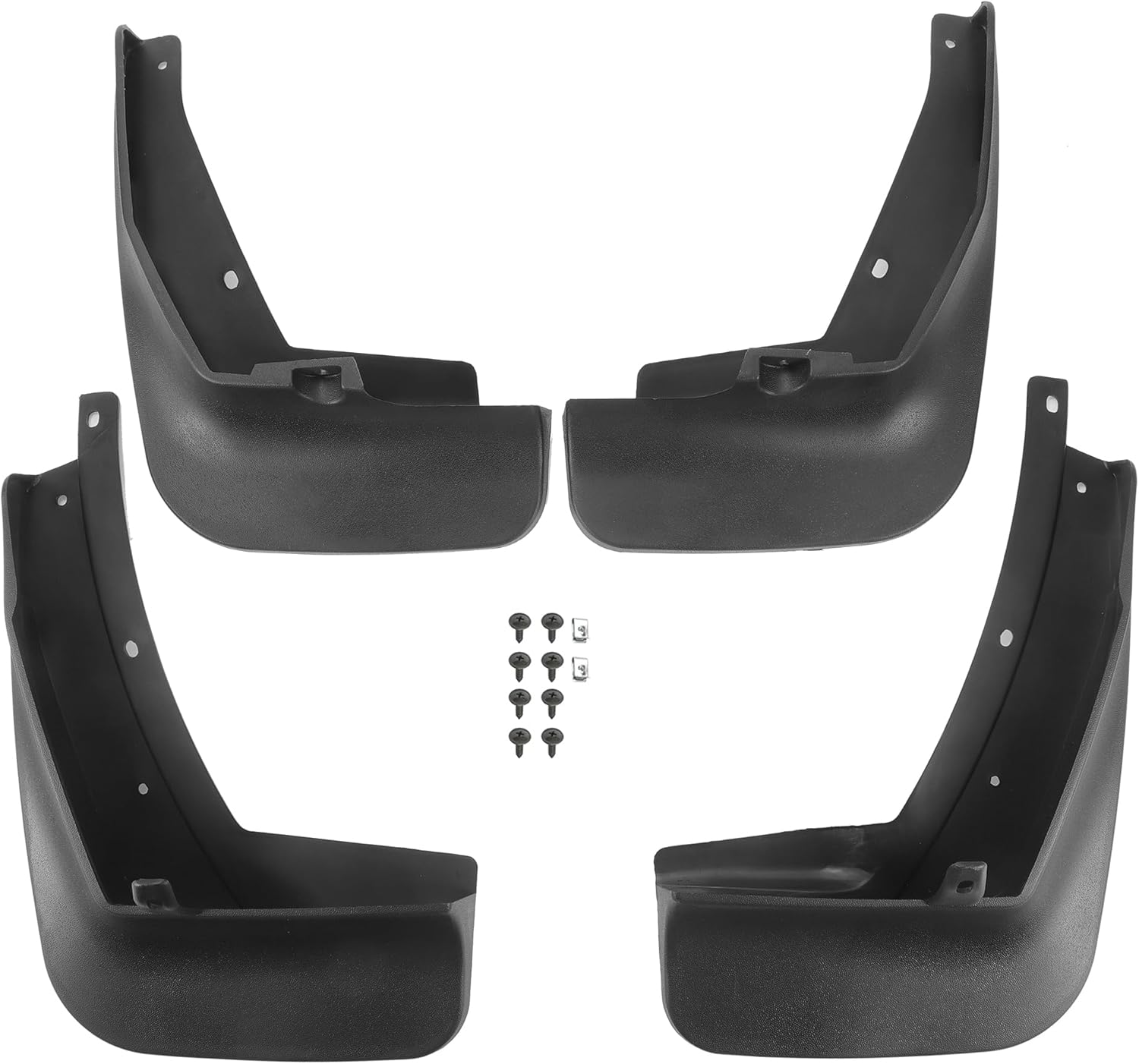 VekAuto 1 Set Mud Flap Splash Guard Compatible for Volkswagen Tiguan 2017-2020, Durable TPO PP Black Front & Rear Side Mud Guards with Mount Accessories
