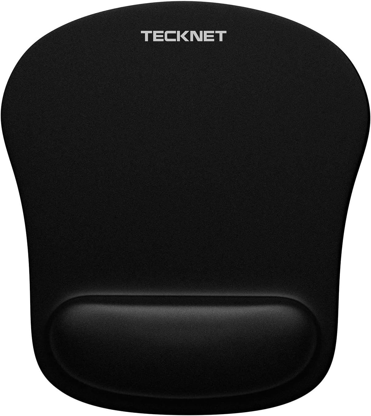 TECKNET Mouse Pad with Wrist Support, Ergonomic Gaming Mouse Pad Pain Relief, Portable Comfortable Mousepad for Computer, Laptop, Office, Home and Travel, Non-Slip Base, Waterproof Surface, Black