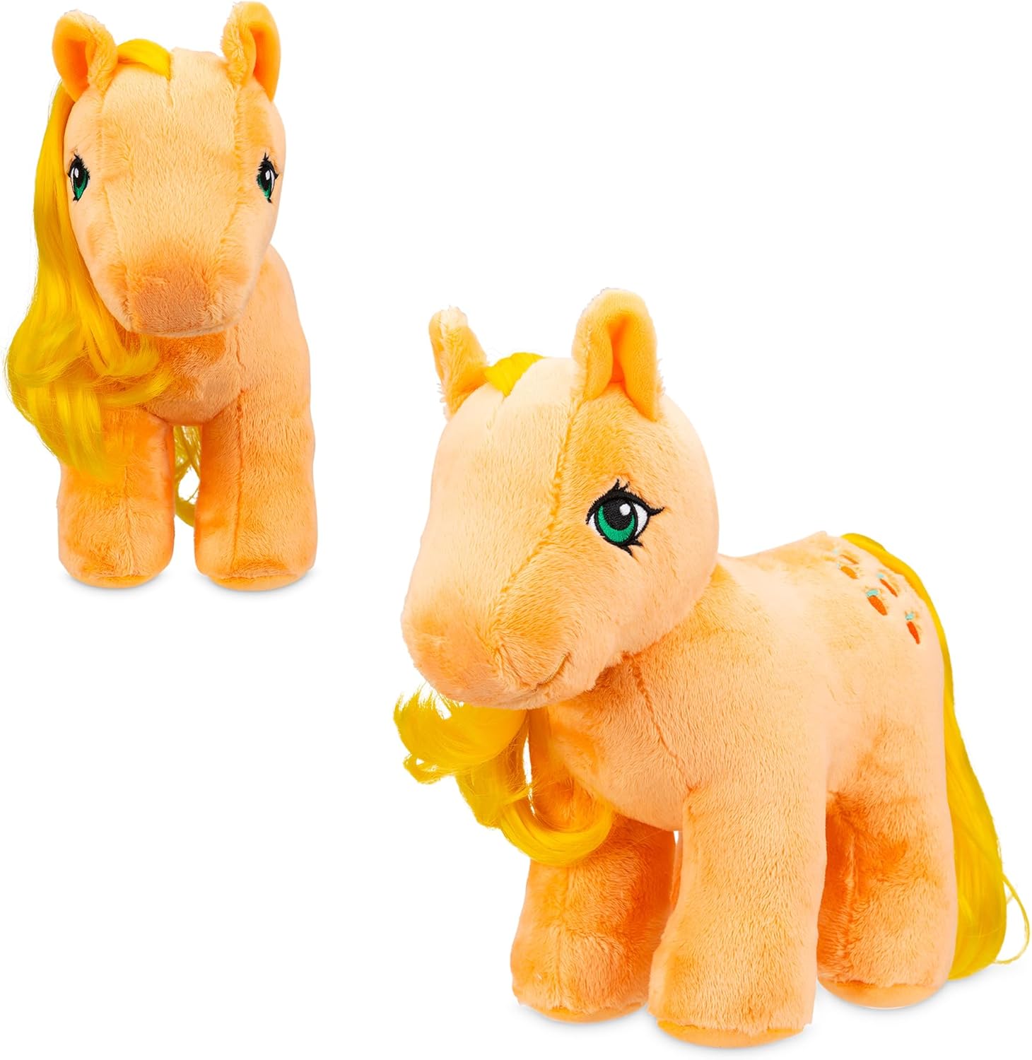 My Little Pony | Applejack Plush | Retro Horse Gifts for Girls and Boys, Collectable Vintage Horse Toys for Kids, Unicorn Toys for Boys and Girls Aged 3+ | Basic Fun 35328, Peach