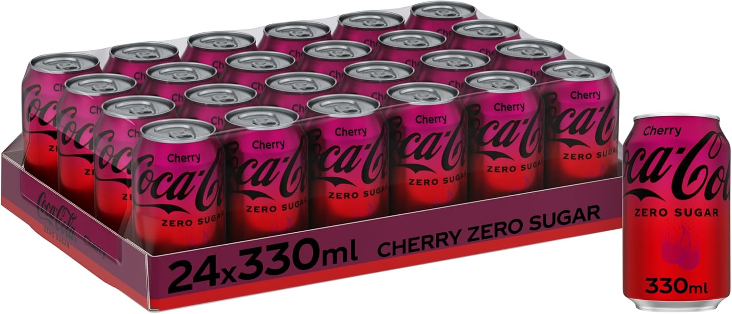 Coca Cola Zero Sugar Can Cherry 330 ml (Pack of 24)