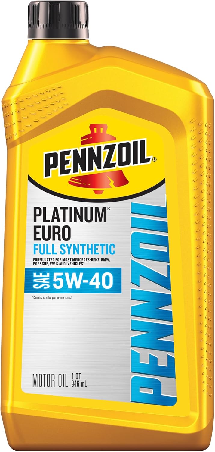 Pennzoil Platinum Euro Full Synthetic 5W-40 Motor Oil, 1 Quart