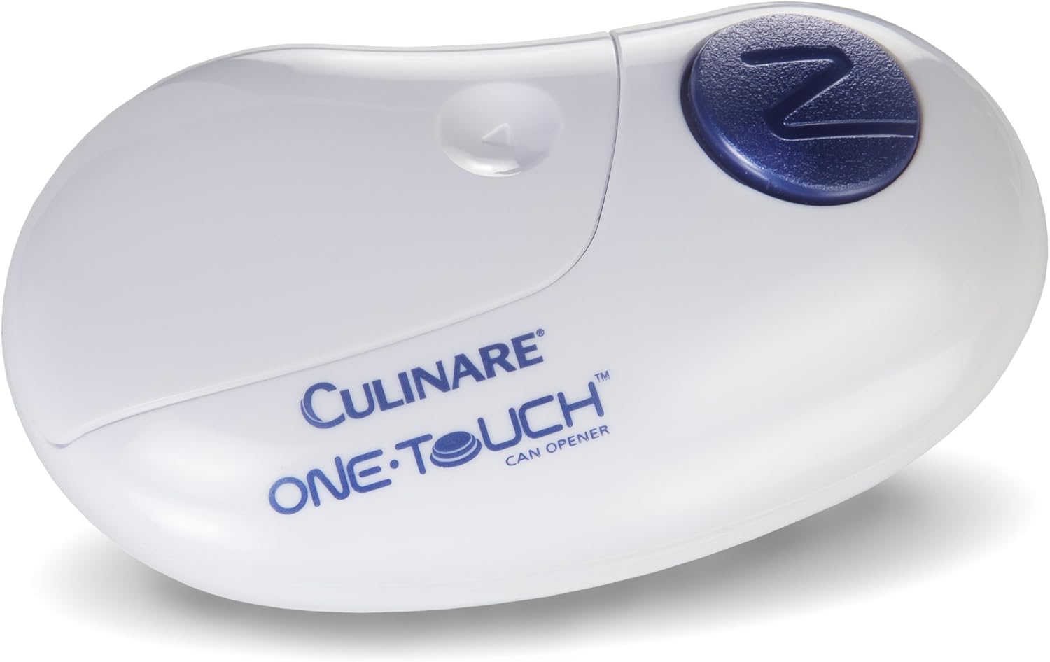 Culinare One Touch Electronic Tin Opener, White, Plastic/Stainless Steel, Automatic Can Opener, Battery Operated/Hands-Free Use/Magnetic Lid Removal, Batteries Not Included