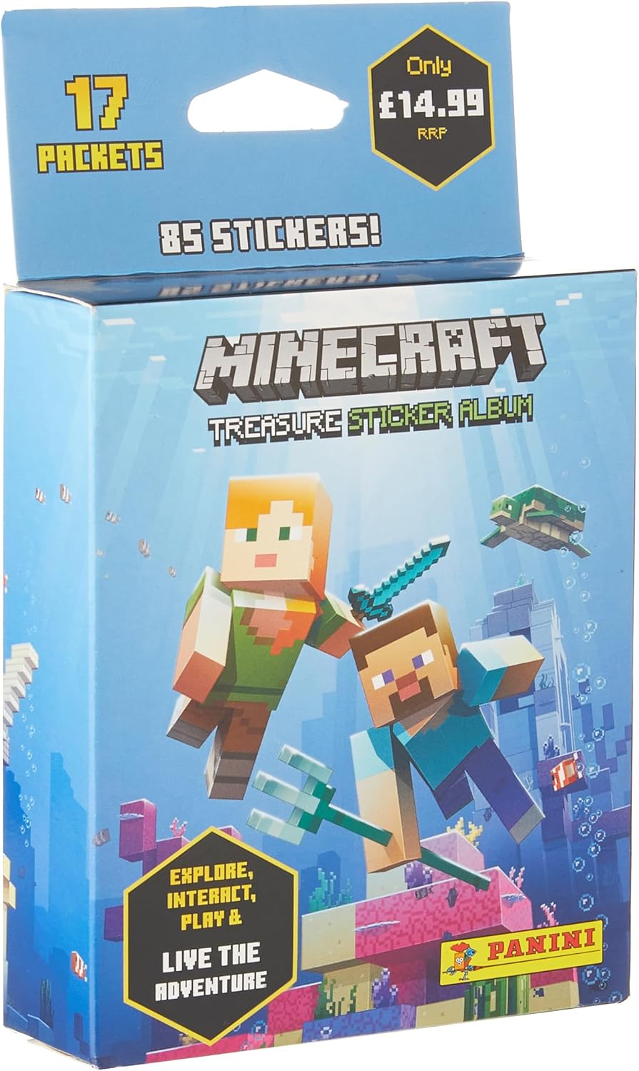 Mojang Studios Minecraft Treasure Sticker Album: 17 Pack