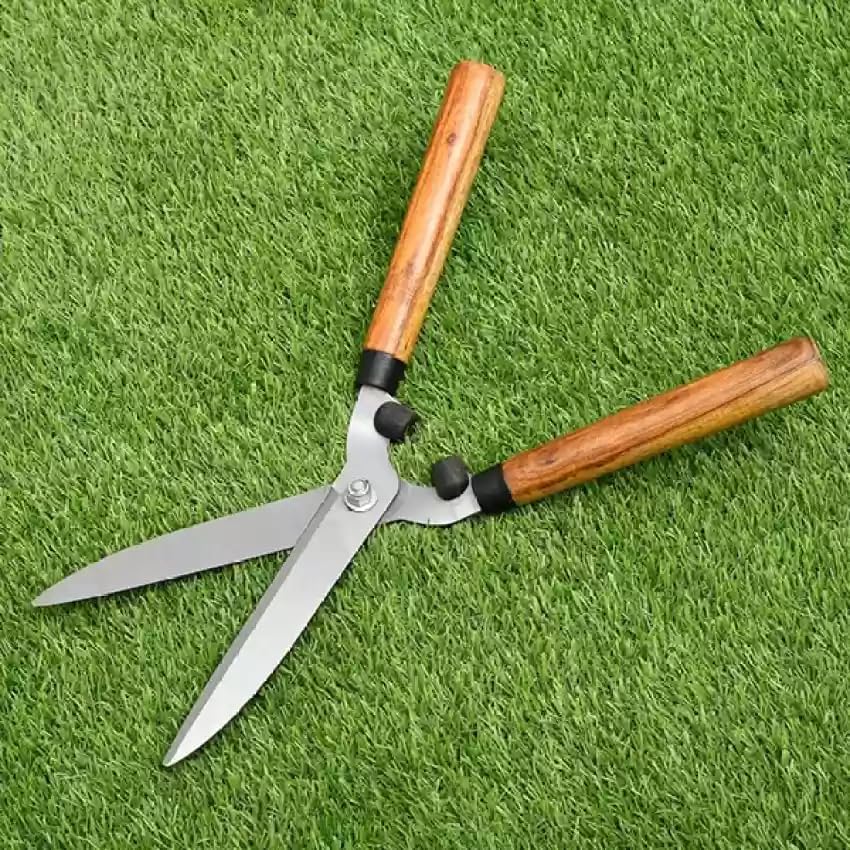 Unibos Heavy Duty 20” Hedge Shears for Gardening - with Wooden Handles Rust Resistant Steel, Best Gardening Tool for Hedges, Shrubs and Bushes, Lightweight for Fine Cutting Bonsai Tree