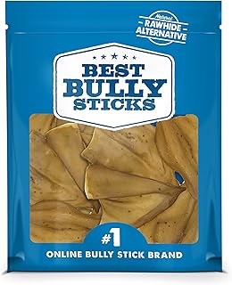 Best Bully Sticks Cow Ears - 15 Count (Pack of 1) - All-Natural, High-Protein, Easily Digestible, Single Ingredient, Grass-Fed