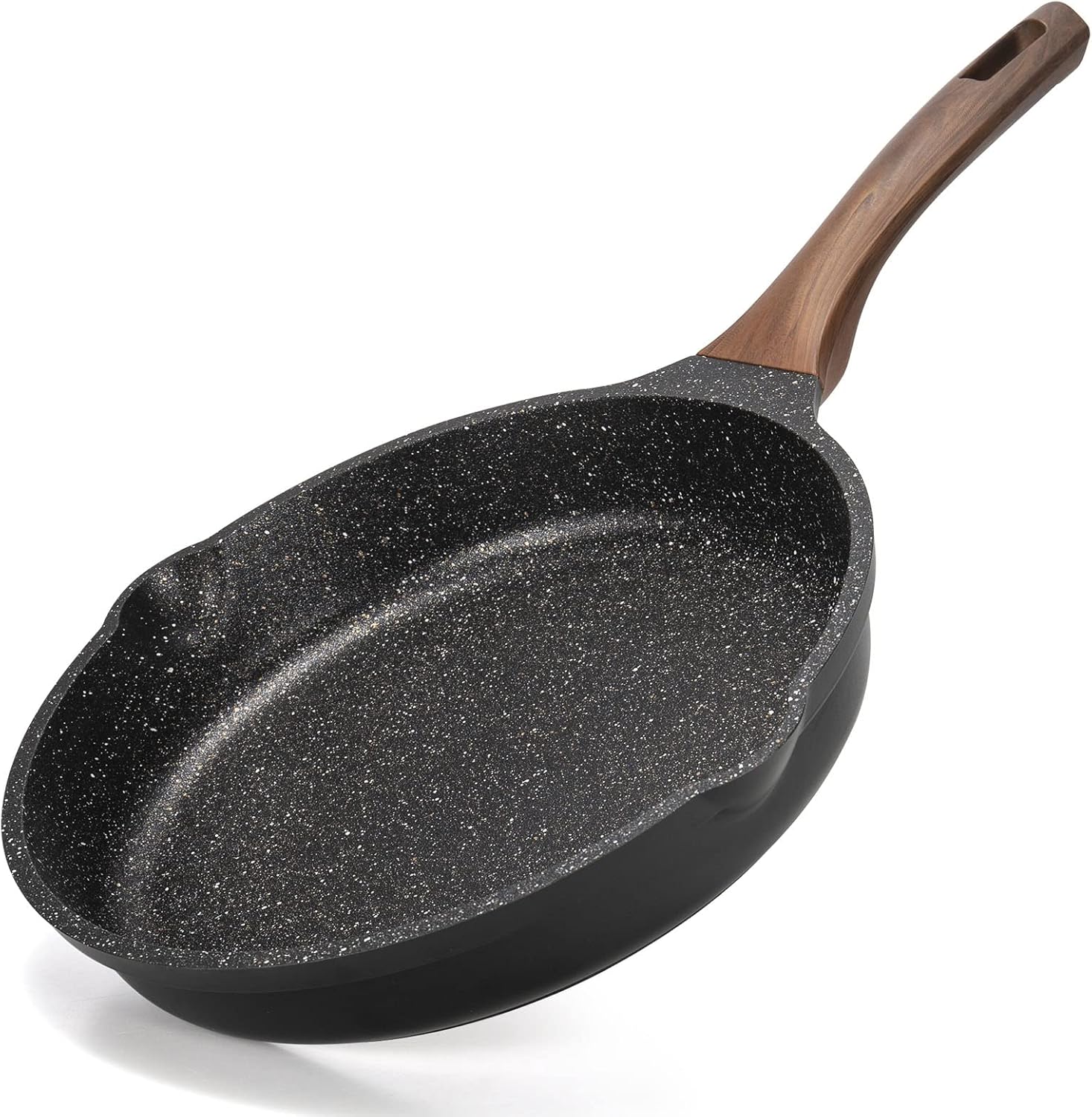 ZUOFENG Nonstick Frying Pan Skillet 20CM, Stone Pans Cookware Granite Coating, Non-Stick Saucepans Omelette Induction Pans.
