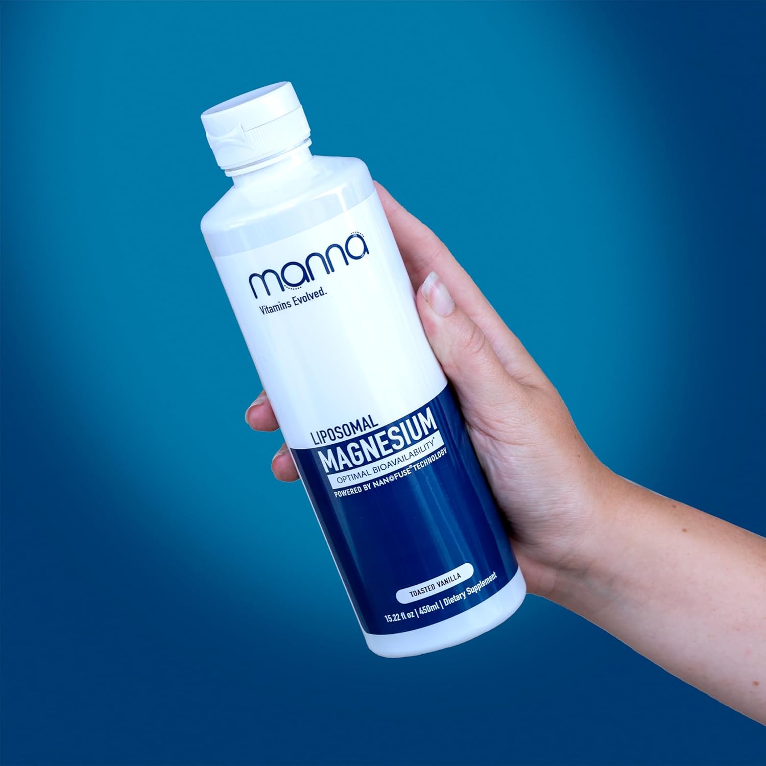 Manna Vitamins Evolved - Liposomal Magnesium, High Absorption Magnesium Glycinate Liquid for Women & Men Mineral Supplement