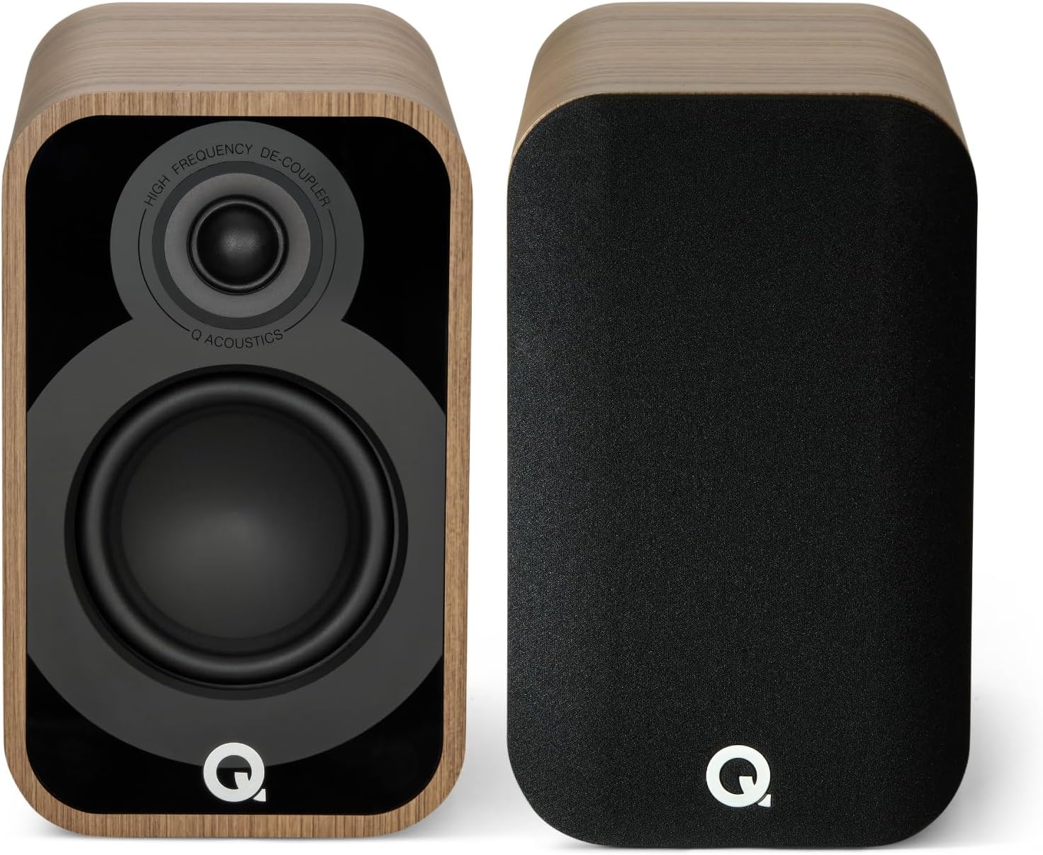 Q Acoustics 5010 Compact Bookshelf Speakers Pair Holme Oak - 4.5" Mid/Bass Driver, 1" Tweeter - Stereo System for Home Theater Entertainment Center, Surround Sound TV/Record Player
