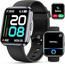 Smartwatch for Women/Men, Compatible with Android & iPhone, 1.8'' Fitness Tracker Watch with Alexa, Call & Notification Alerts, Heart Rate & Sleep Monitor, 120 Sports Modes, Waterproof Smart Watch