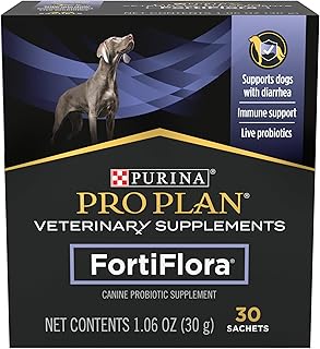 Purina Pro Plan Veterinary Supplements FortiFlora Dog Probiotic Supplement, Canine Nutritional Supplement - 30 Ct. Box