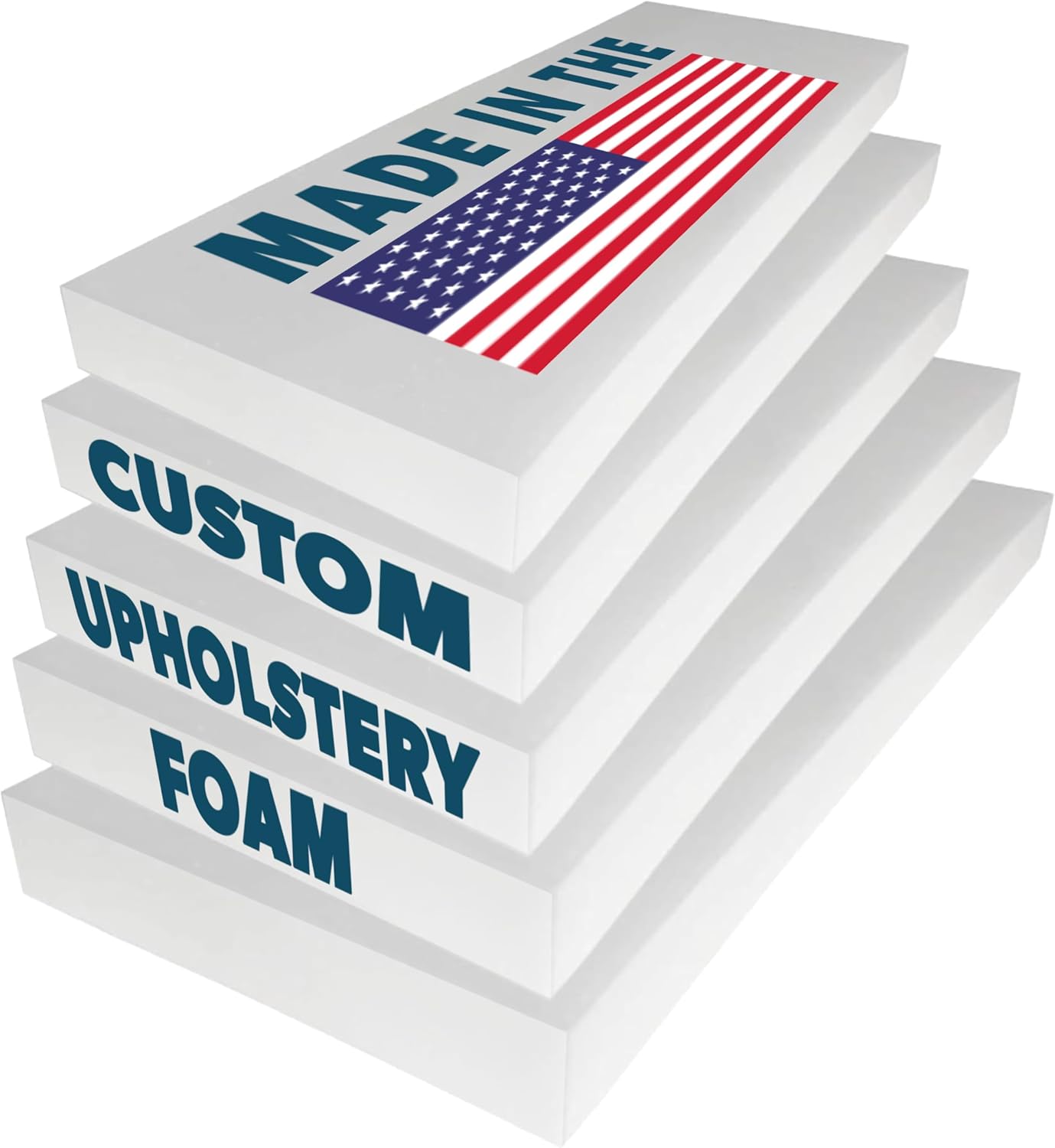 Foamma Custom Cut-to-Size Foam - High & Medium Density Custom Upholstery Foam Cushion, Polyurethane, Cushion Replacement for Chairs, Couches & DIY Projects for All Needs