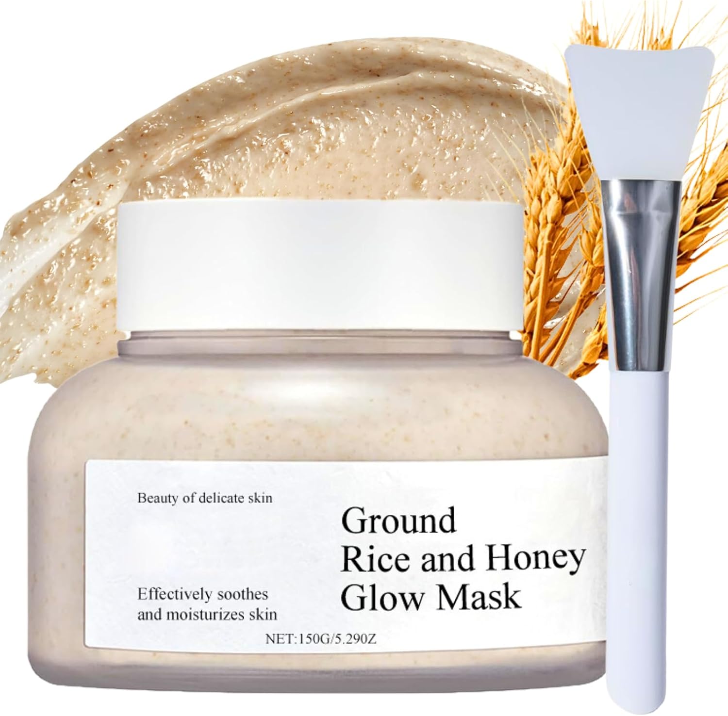 Ground Rice And Honey Glow Mask, Clay Mask For Pores, Rice Mud Mask, Glass Skin Mask, Face Masks Skincare, Hydrating Face Mask, Deep Cleansing, Reducing Pores, Acne & Brightening, Korean Face Mask