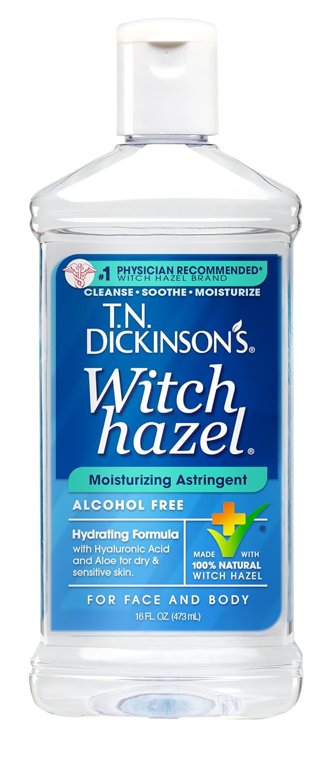 T.N. Dickinson's Witch Hazel Alcohol-Free Moisturizing Astringent, Made with 100% Natural Witch Hazel 16 oz