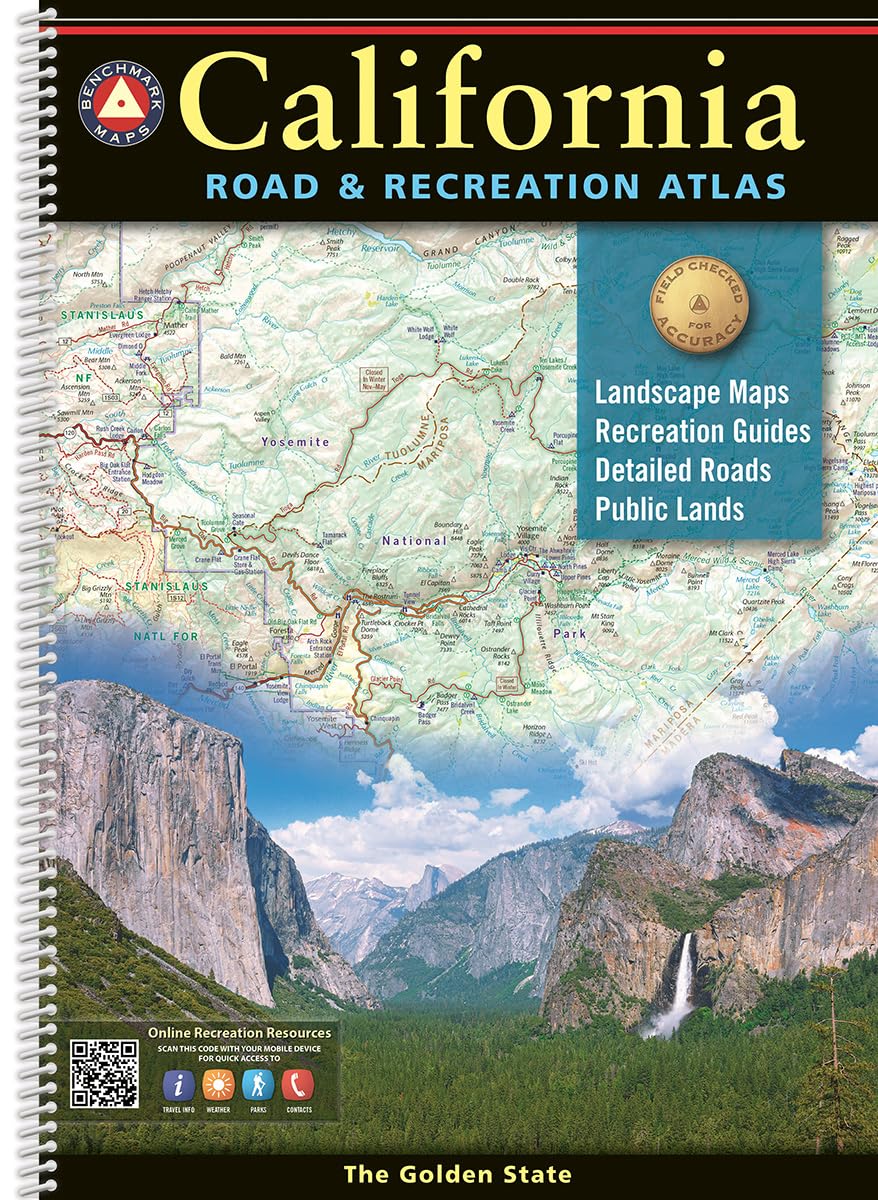 California Road & Recreation Atlas - 12th Edition, 2024 (Benchmark)