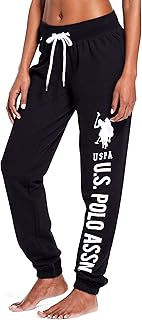 U.S. Polo Assn. Womens Sweatpants - Womens Joggers Sweats with Logo Print - French Terry Poly-Cotton Sweatpants for Women