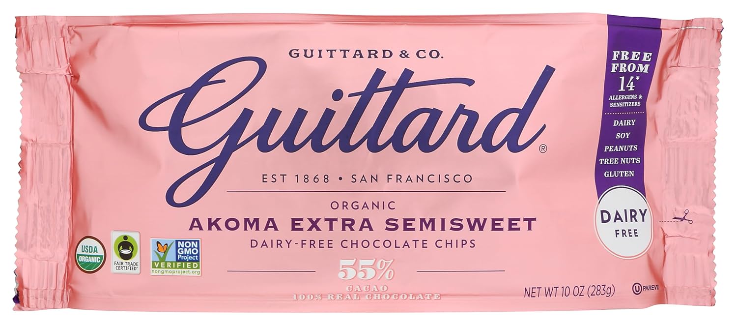 GUITTARD Organic Akoma X Semisweet Chocolate Chips, 10 OZ