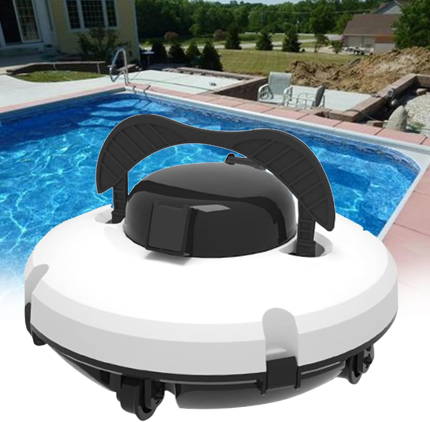 SACLMD Pool hoover Cordless pool cleaning robot with dual motors for powerful suction,light weight,robotic pool cleaner,ideal for above-ground leveling