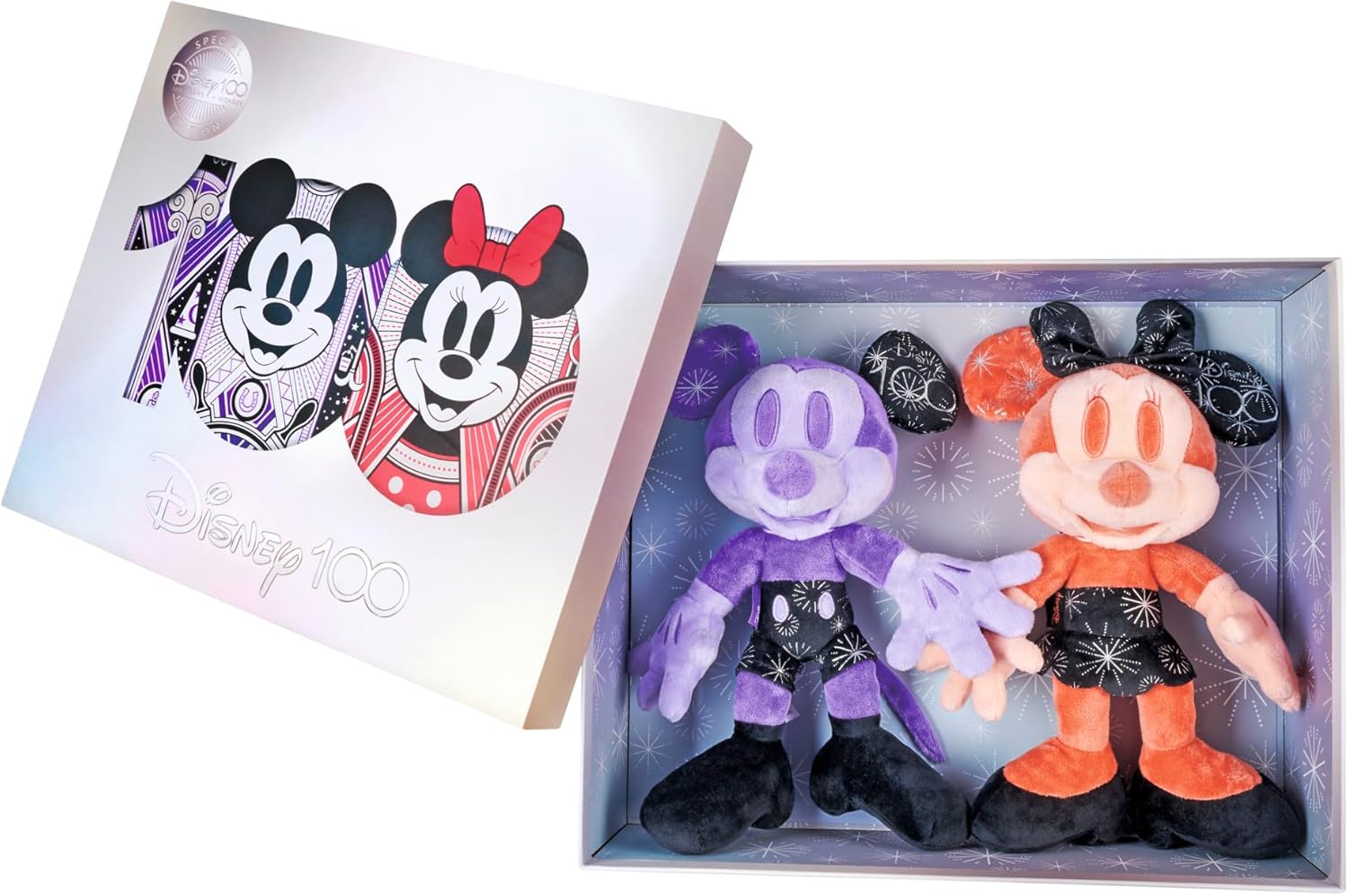 Simba 6315870126 - Disney 100 years, Mickey and Minnie Mouse, Amazon Exclusive Set 4, limited, 33cm plush figures, collector's item, special edition, gift box, Mickey Mouse, from 0 months