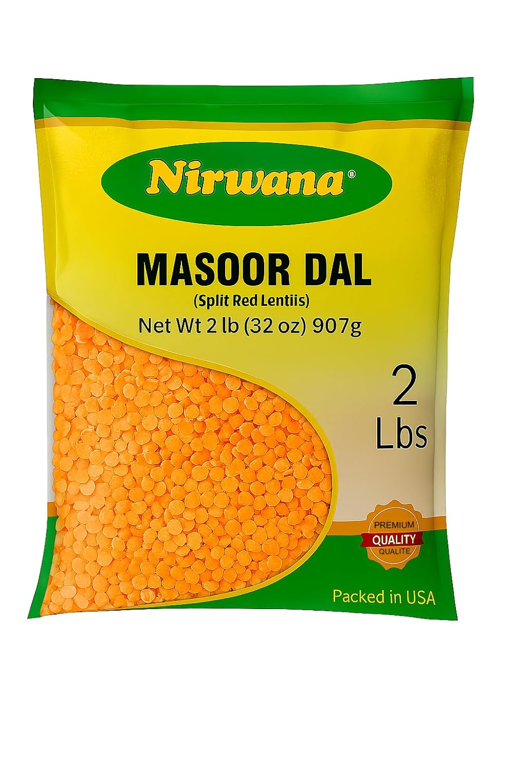Red Split Lentils (Masoor Dal) – Protein-Rich Pantry Staple for Soups, Curries & Indian Dishes 32 oz
