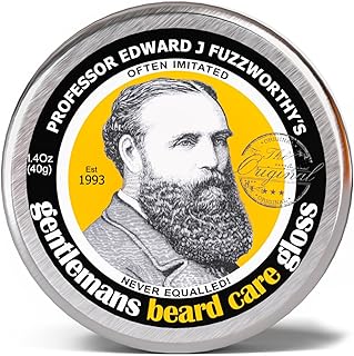 Professor Fuzzworthy's Beard Balm Gloss Leave In Conditioner All Natural Organic Beard Care with Leatherwood Honey & Essential Plant Oils | Handmade in Tasmania Australia- 40g