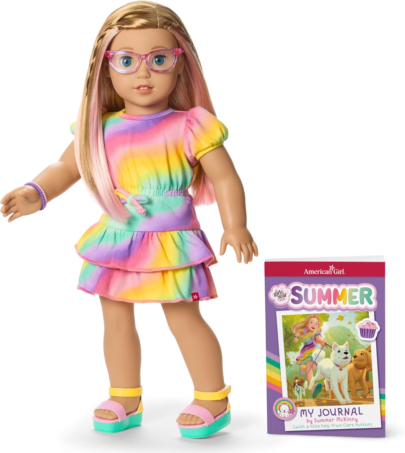 American Girl, Summer McKinny Girl of The Year 2025 18-inch Doll and Journal, with Strawberry-Blonde Hair and Blue Eyes, Ages 6+