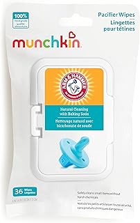 Munchkin® Arm & Hammer Pacifier Wipes - Safely Cleans Baby and Toddler Essentials, 1 Pack, 36 Wipes