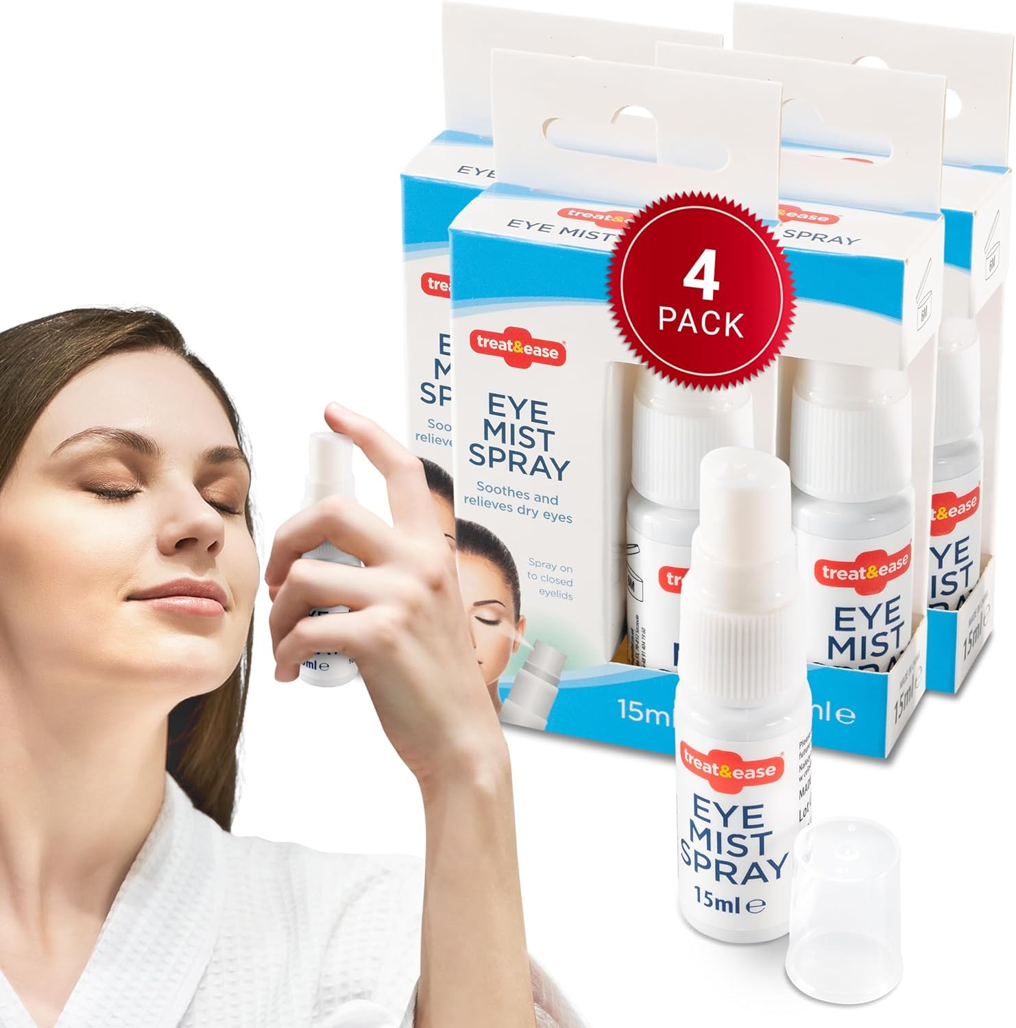 FERRIS | Eye Spray for Dry and Irritated Eyes [Pack of 4] Instant Relief from Dry, Tired and Itchy Eyes | Refreshing & Soothing Eye Mist Spray | Long Lasting Protection and Treatment of Dry Eyes