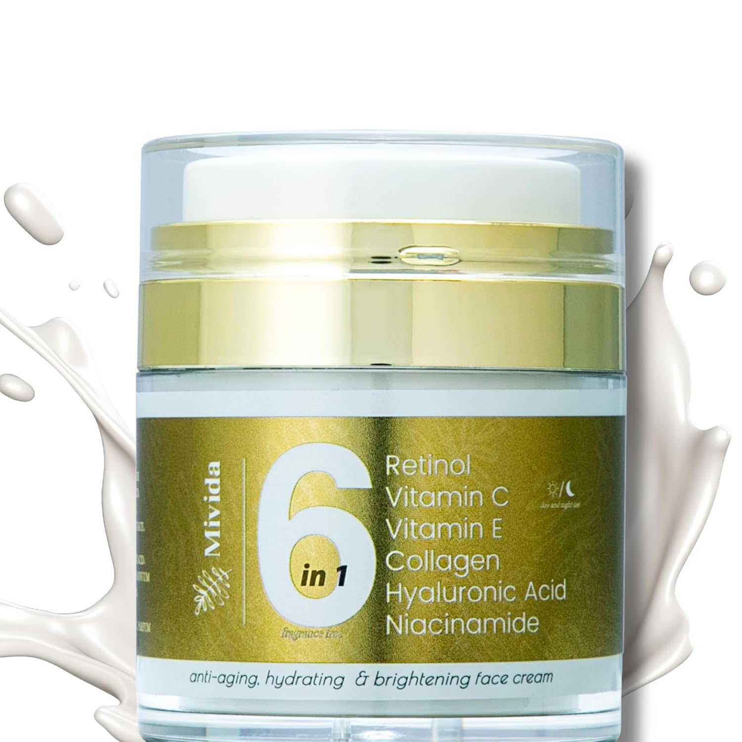 Advanced Retinol Cream for Face - All-In-One Anti-Wrinkle Collagen moisturizer for Face & Neck | Firming, Lifting, Renewing | Retinol, Vit C, E, Collagen, Hyaluronic, Niacinamide | 1.7 fl oz