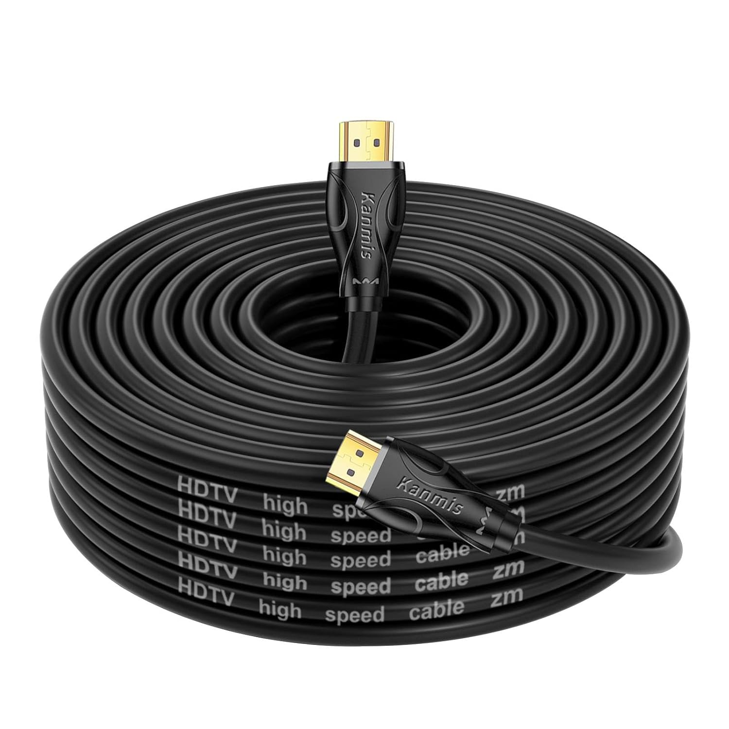 4K HDMI Cable 50ft, High Speed Hdmi 2.0 Cables &4K@60Hz 2K 1080P, Ultra High Speed Gold Plated Connectors hdmi Cord, Compatible with PlayStation Arc PS3 PS4 PC HDTV