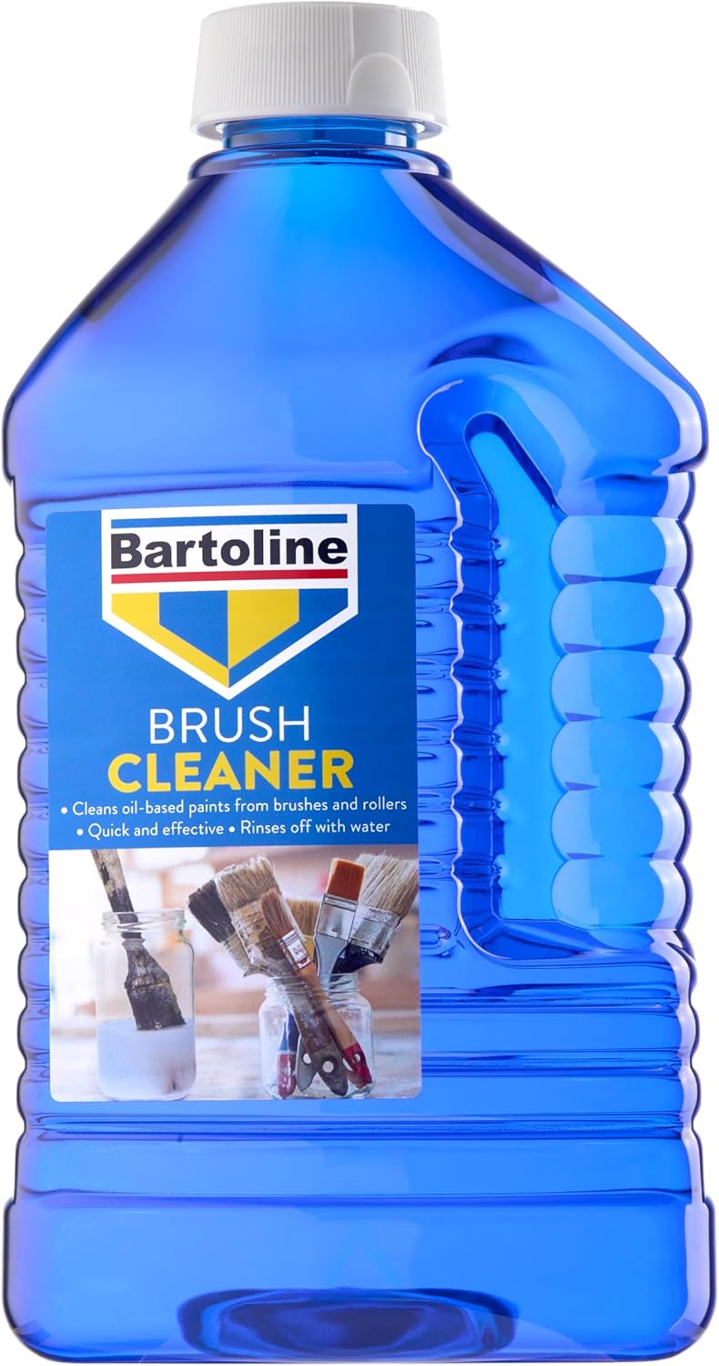 Bartoline Brush Cleaner 2 L, Effective Oil-Based Paint Remover for Brushes and Rollers, Water-Soluble Solvent with Conditioning Formula