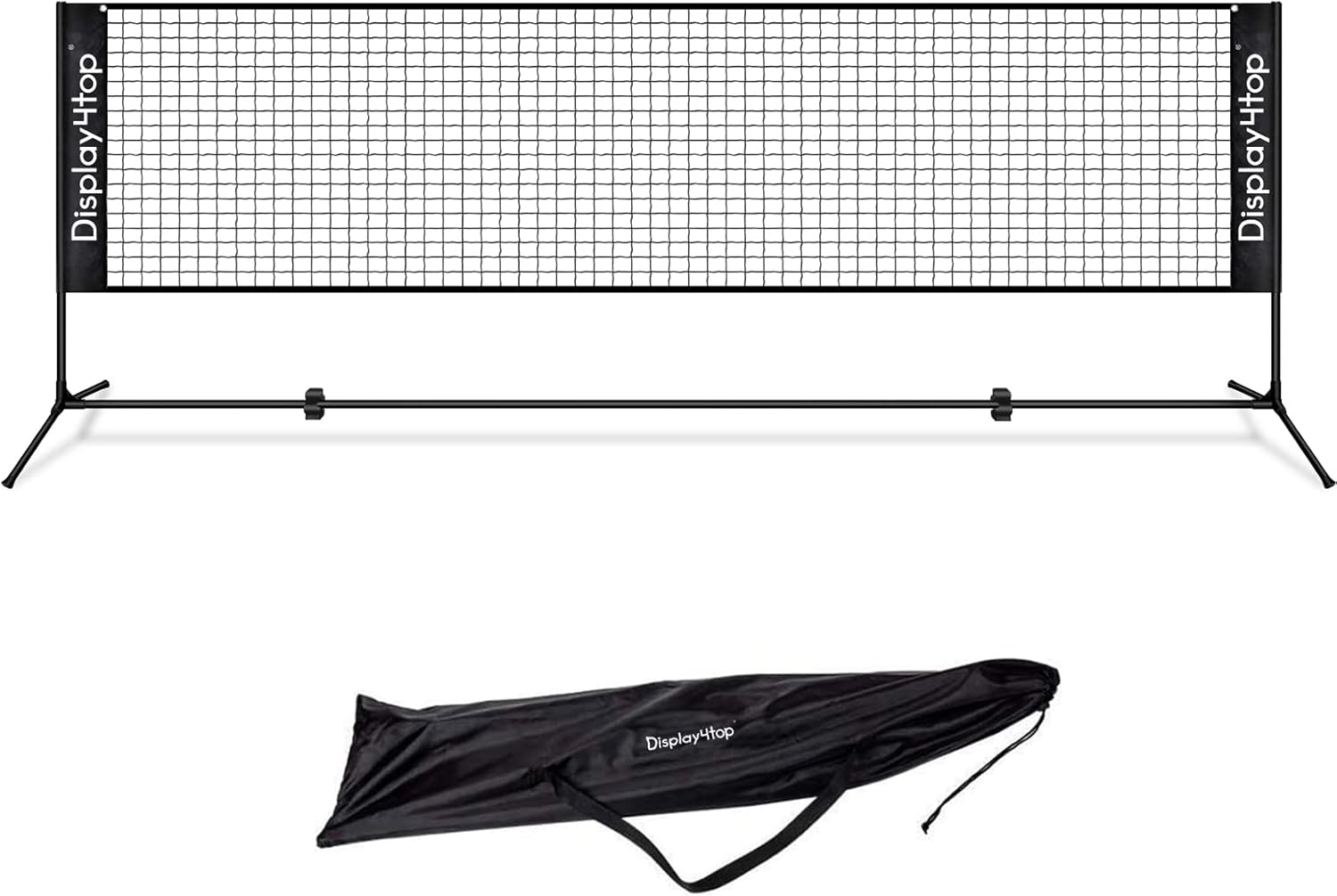 display4top Badminton Net 3M/4M/5M, Tennis Net with Height Adjustable Stand and Carry Bag, Easy to Assemble Nets for Kids & Adults Tennis, Pickleball, Badminton or Volleyball