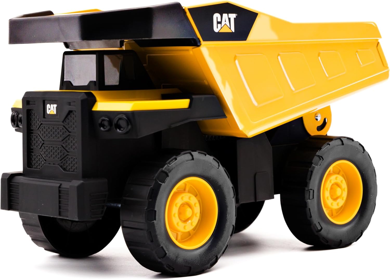 CAT Construction Compact Steel Dump Truck – 12” Heavy Duty Steel Construction Toy with Realistic Working Dump Bed – Durable Vehicle for Indoor & Outdoor Play – Ages 3+, Yellow