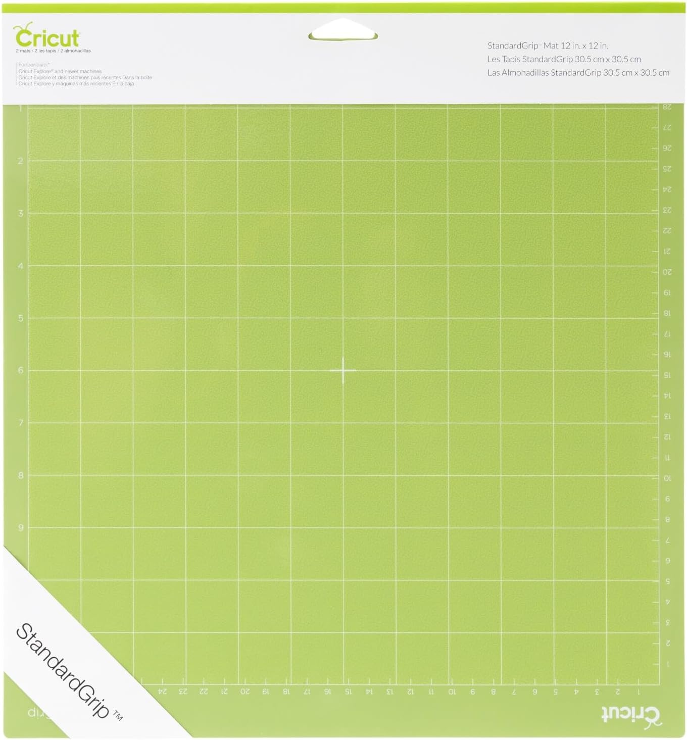 Cricut Cutting Mats - 12" x 12" Standard Grip Cutting Mat (2 Pack) Green 2001974