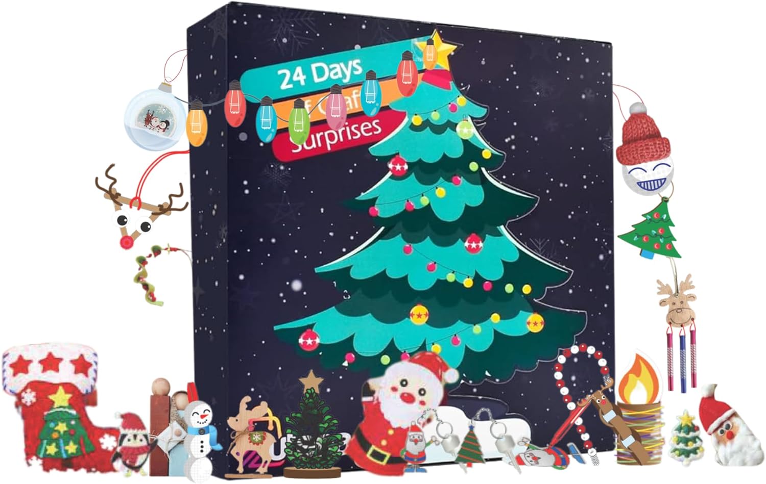 Advent Calendar 2025 for Kids - 24 Days of DIY Craft Kits, Arts and Crafts Set for Kids Ages 6-12 - Fun Advent Calendar for Girls and Boys