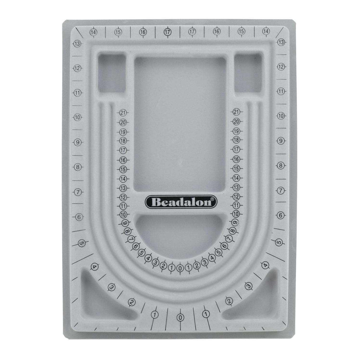 Beadalon 34 Inch U Shape Bead Board - Necklace Designing Tool, Bead Tray with Flocked Surface, Perfect Jewelry Making Supplies for Beading & Jewelry Making for Jewelry Designers