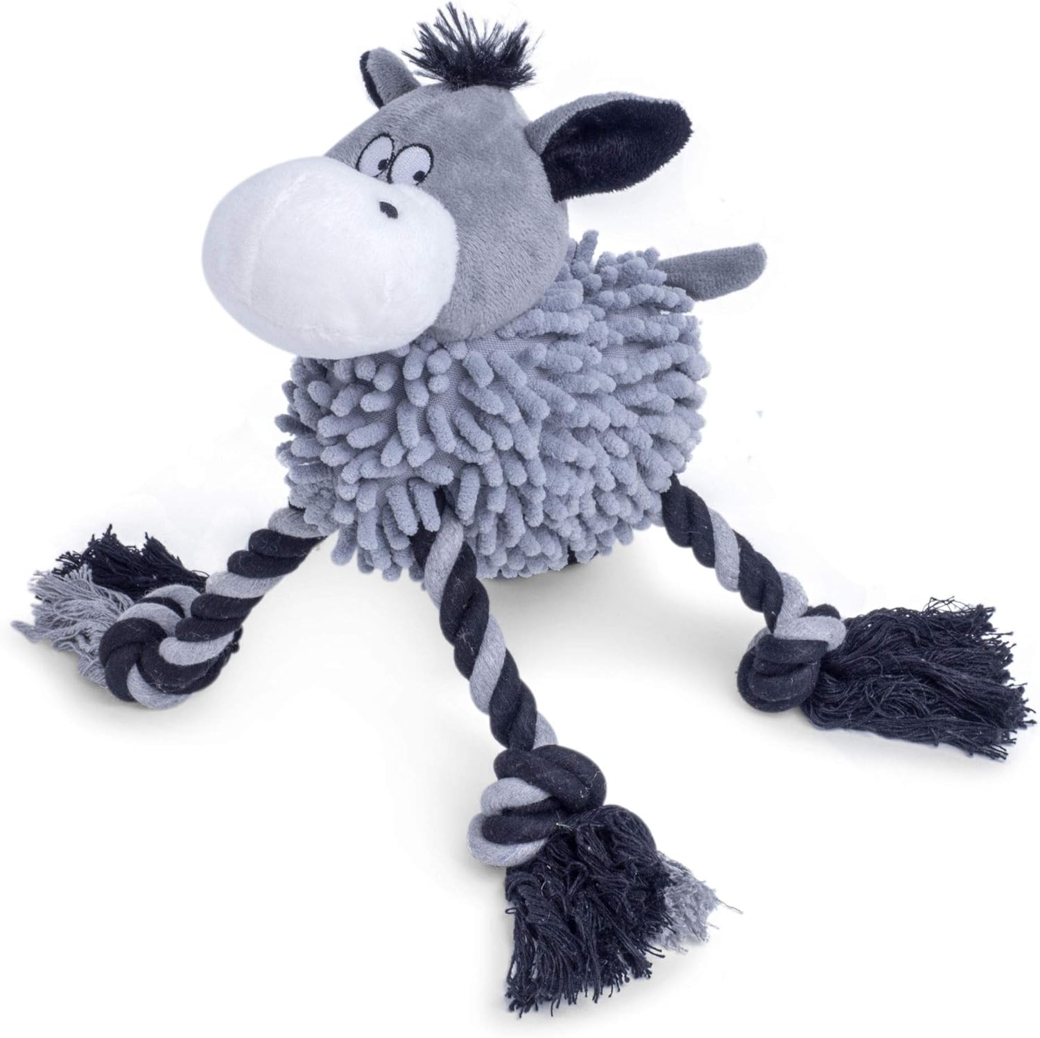 Petface Farmyard Buddies Noodle Donkey Plush Dog Toy