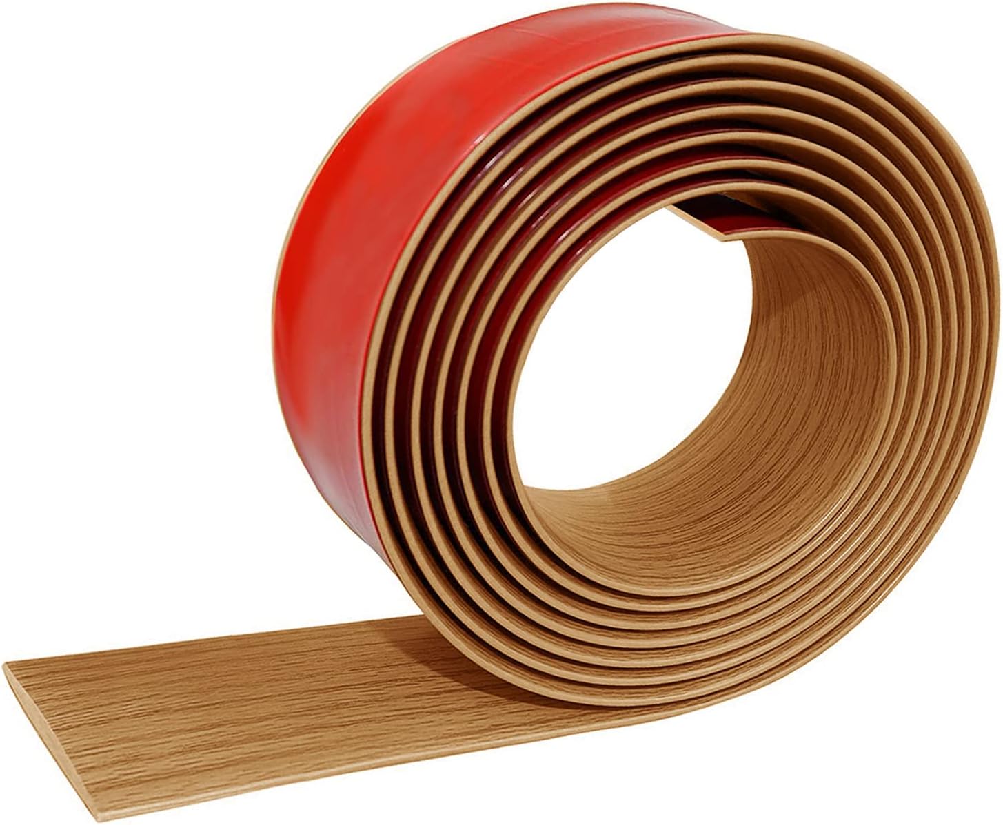 4M Self Adhesive Threshold Transition Strip, Vinyl Laminate Flooring Trim, Carpet Door Strips, PVC Flat Door Threshold Bars, Flooring Edge Trim, Yellow Oak