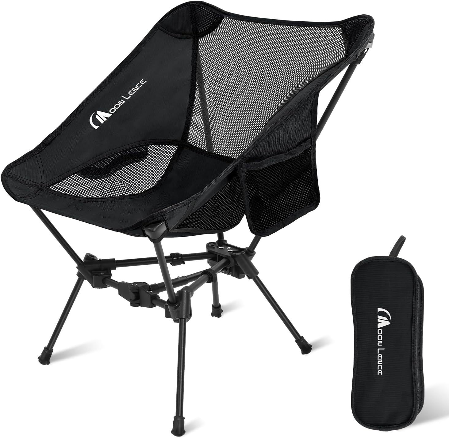 MOON LENCE Portable Camping Chair Backpacking Chair - The 4th Generation Ultralight Folding Chair - Compact, Lightweight Foldable Chairs for Hiking Mountaineering, Beach