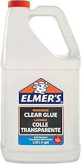 Elmers Clear Liquid School Glue, Slime Glue, & Craft Glue Premium 1 Glue Gallon for School Supplies & Slime Supplies Washable Glue